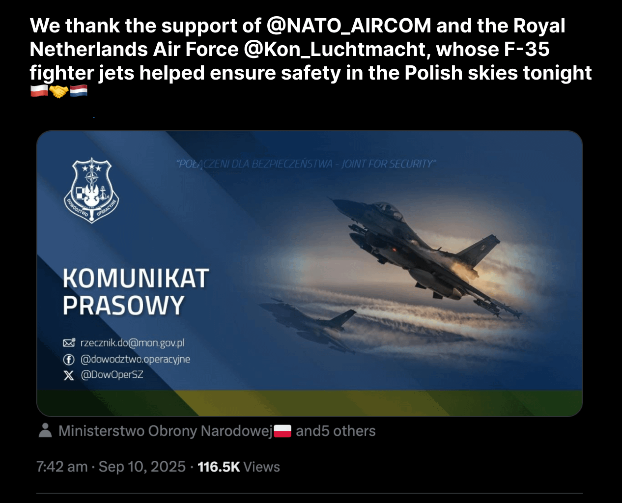 We're doing our part! We got your back Poland 🇳🇱🤝🇵🇱