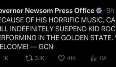 Gavin Newsom BANS Kid Rock from performing in California