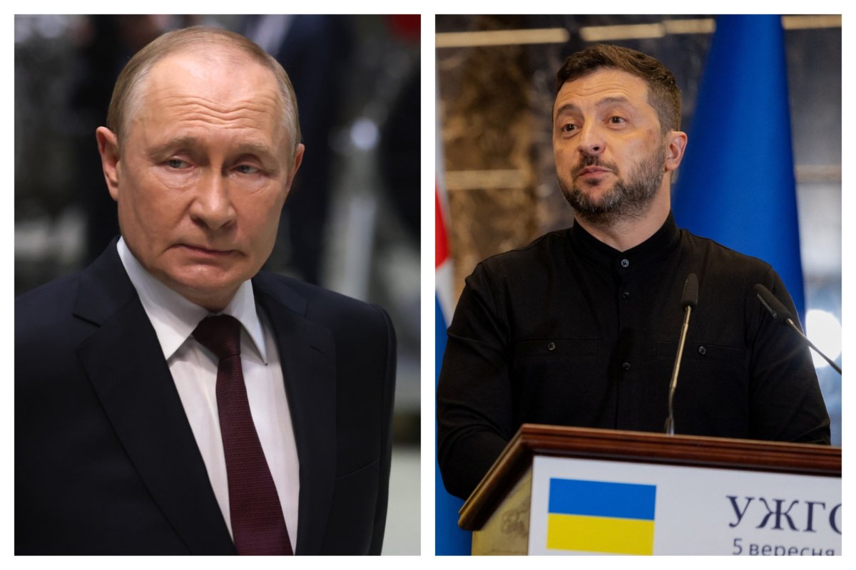 Vladimir Putin and Volodymyr Zelensky