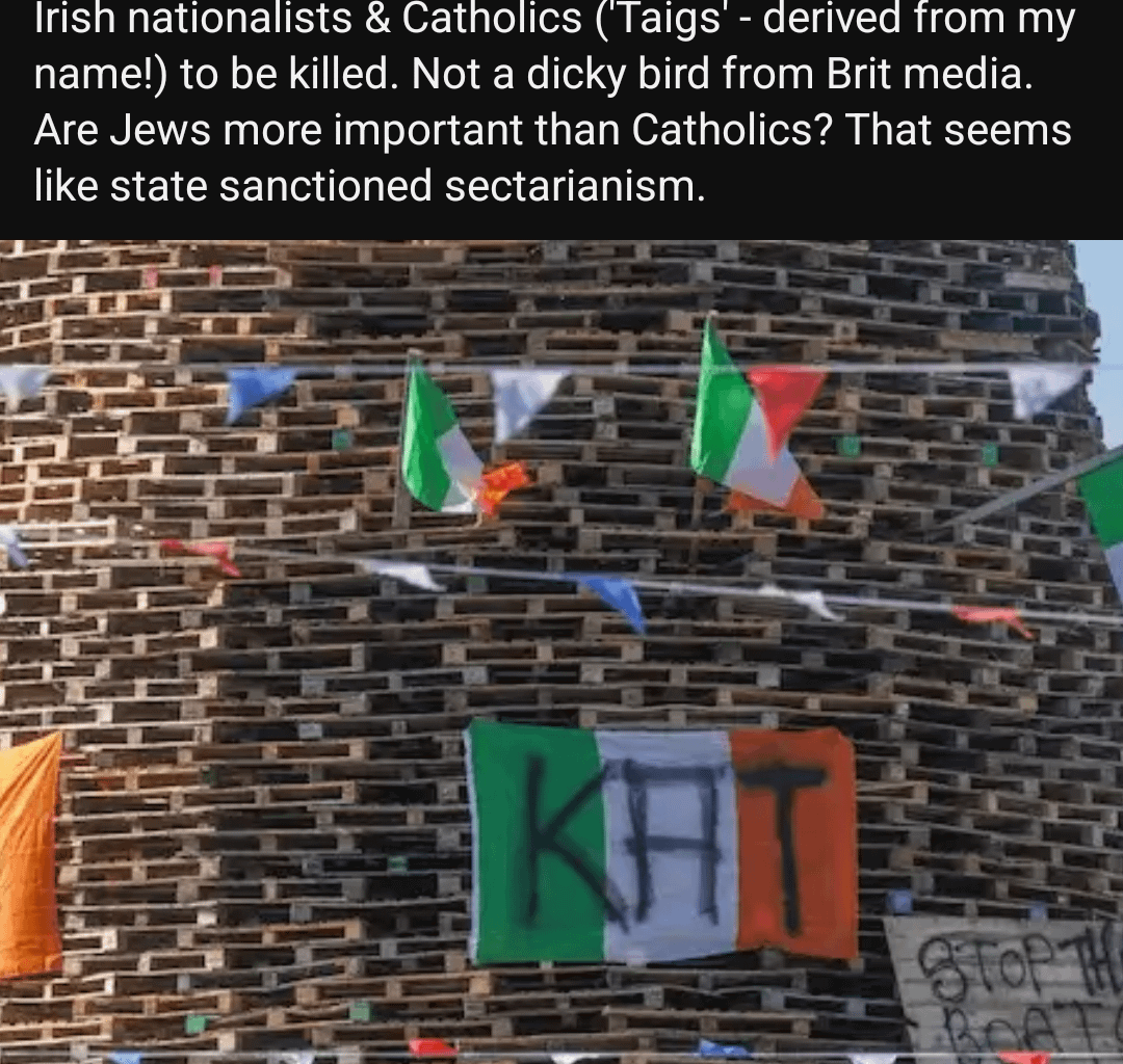 Would you say its a fair point regarding state sponsored sectarianism?