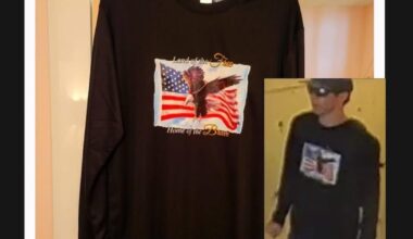 The shooter is still at large, and no Radical Leftist is wearing that ridiculous shirt.