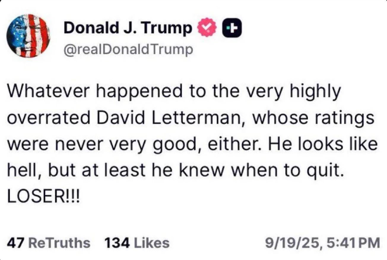 So presidential, so deserving of respect for posting this.