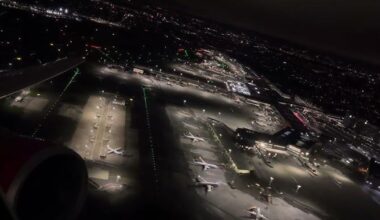 Billede jeg tog af Københavns lufthavn i nat