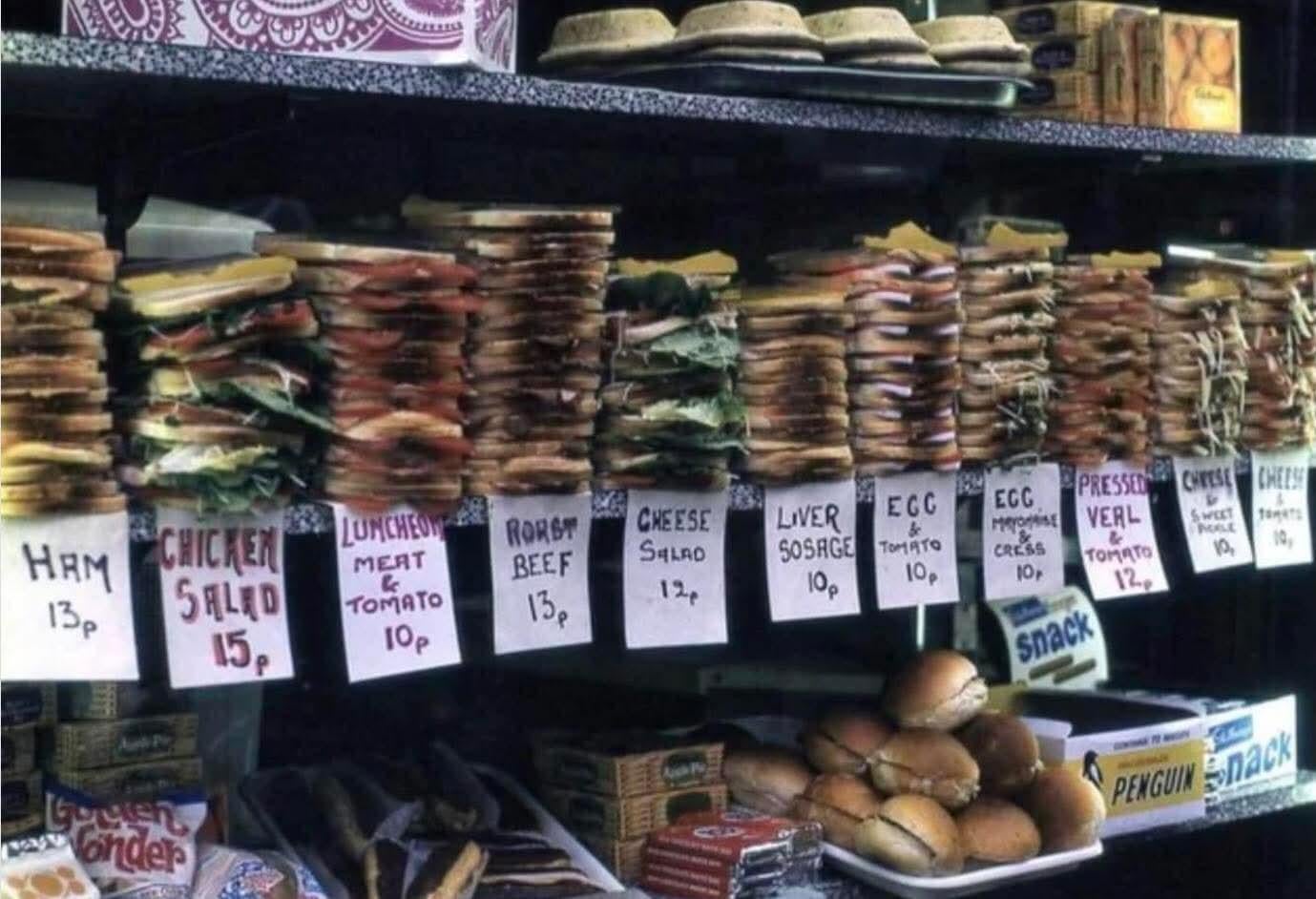 This photo was taken in a London sandwich shop in Whitehall in 1972 and is part of a collection by photographer Glen Fairweather who travelled the UK/Europe taking photos of everyday life.