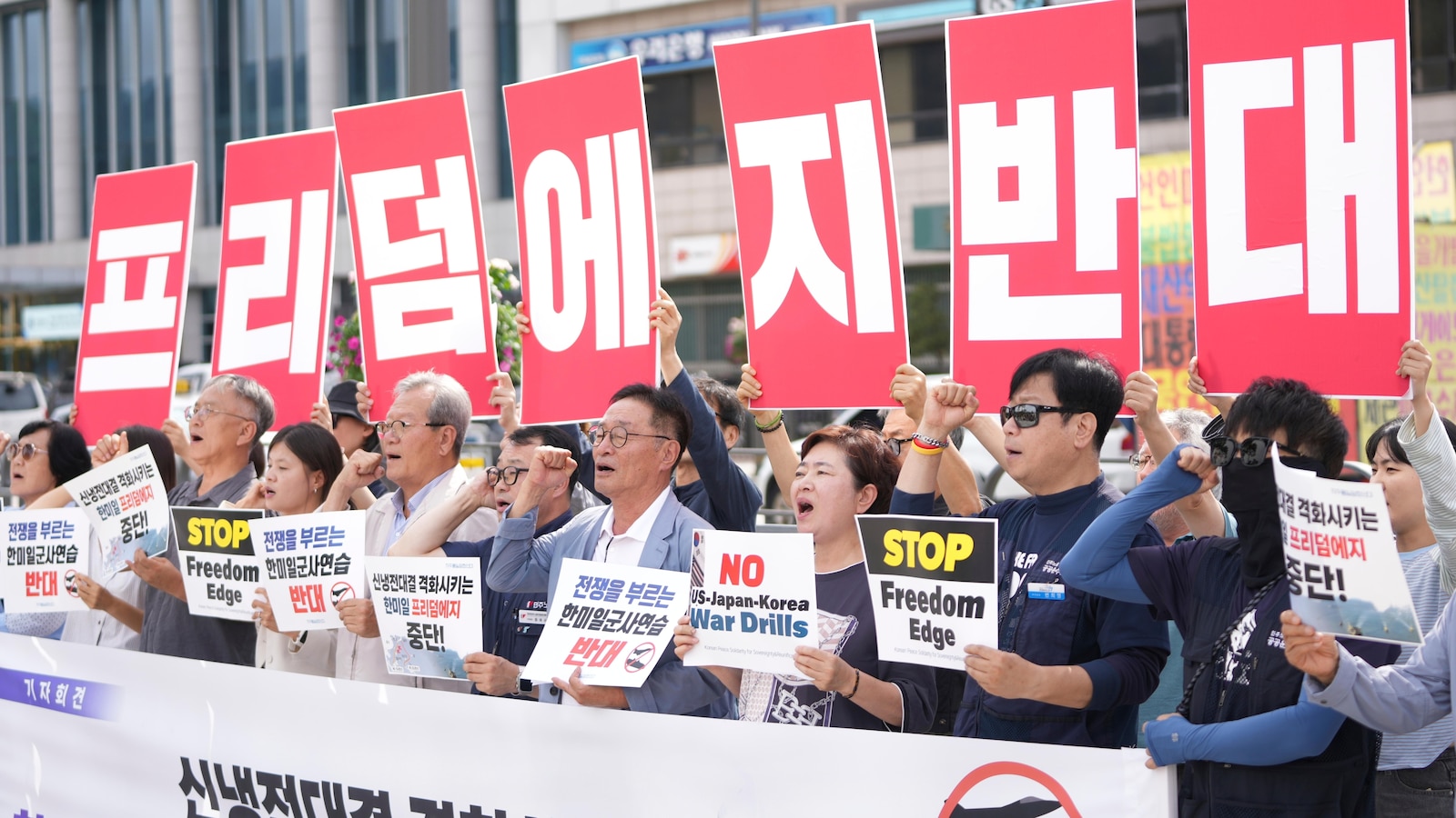 US, South Korea and Japan open joint air and naval exercise