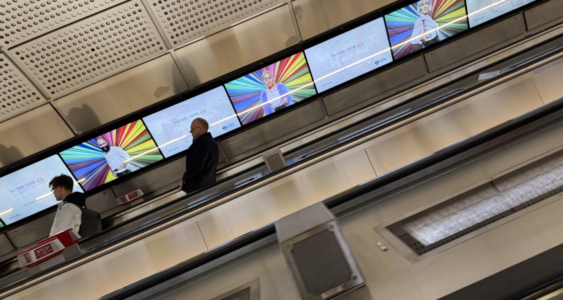 Anyone else finding the orientation of advertising on some tube lines disorientating?