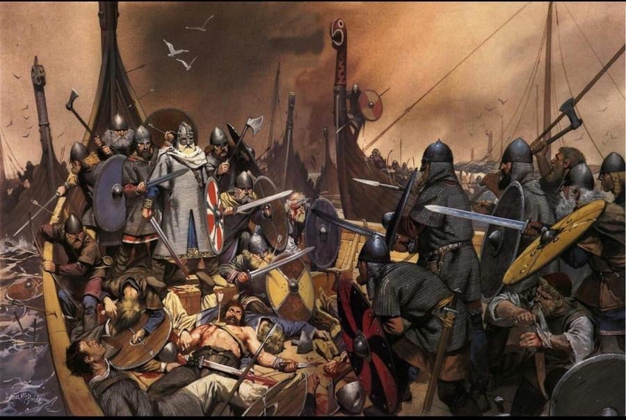The last battle of King Olaf Tryggvason.