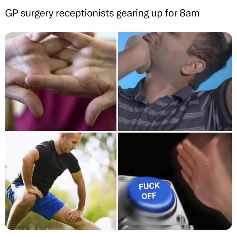 —Convinced no one has ever been 1st in queue—