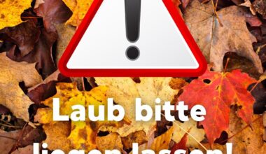 Laub bitte liegen lassen!