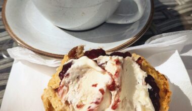 Accidentally adding Cherry jam to a scone was a wonderful mistake