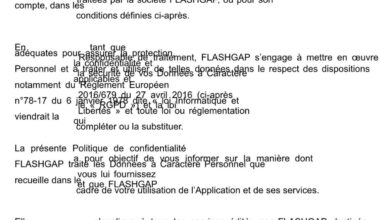 La politique de protection des données personnelles de l’appli Fruitz.