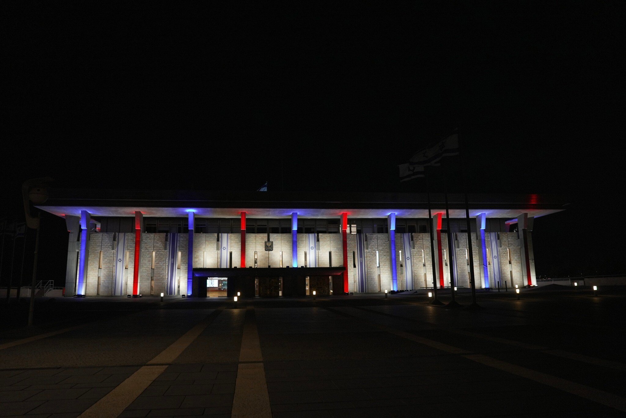 The Knesset building in Jerusalem on Thursday night