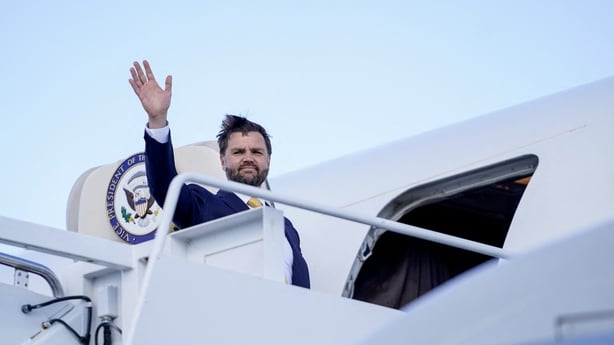 US Vice President JD Vance boards Air Force Two en route to Israel at Joint Base Andrews on October 20, 2025. The Trump administration has redoubled its efforts to bolster a fragile ceasefire in Gaza after a flare-up of violence, with Vice President JD Vance due in Israel on October 21 hot on the he