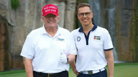 truthsocial.com/@realDonaldTrump Trump and Stubb after a golf game in March