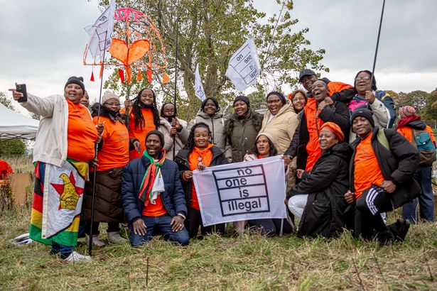 Crowds gathered at the gates of a Durham detention centre in a display of solidarity with migrant communities