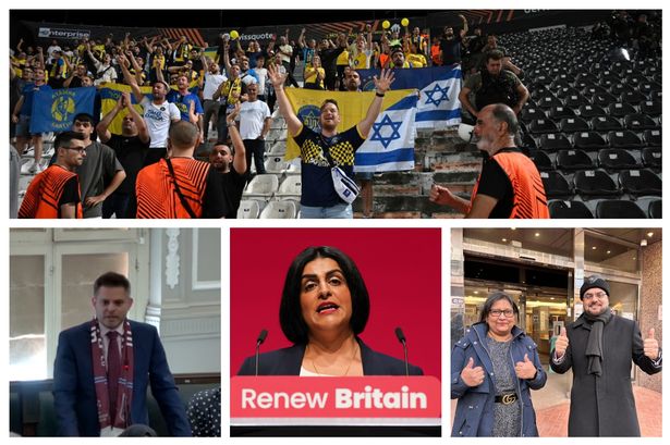 Home Secretary Shabana Mahmood and city councillors Waseem Zaffar, left, and Mumtaz Hussain, right, with MP Ayoub Khan, all caught up in Maccabi Tel Aviv fan ban row
