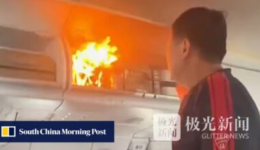 Battery fire aboard Air China flight to South Korea forces emergency landing