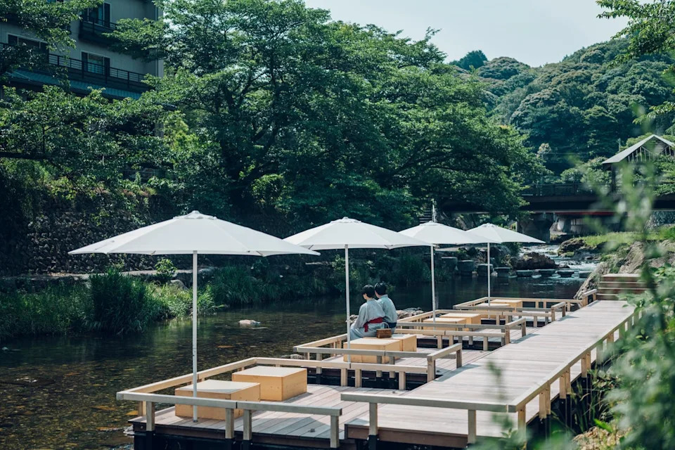 The Kawadoko Terrace for lounging (KAI Nagato)
