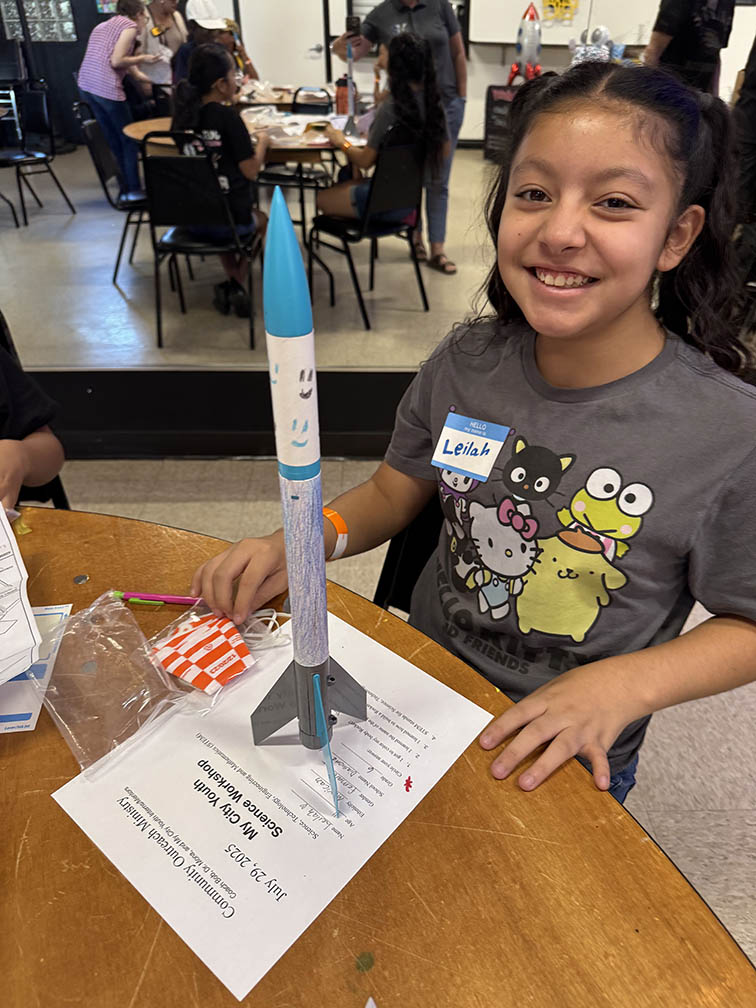 At-risk youth celebrate Space Week with rockets and spaceships at My City Youth