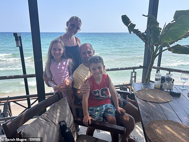 Sarah, 48, and James Moore, 47, relocated from Middlesbrough with their two children, nine-year-old Bea and Miles, five