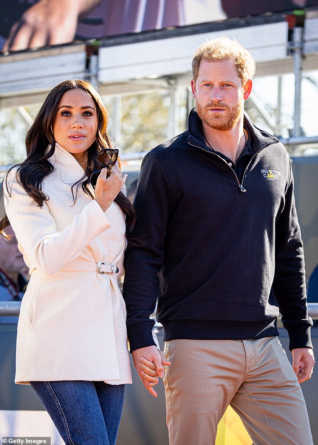 Anyone who has read the tawdry memoirs of Harry (pictured with Meghan) will be all too familiar with his contempt for the ‘men in grey suits’