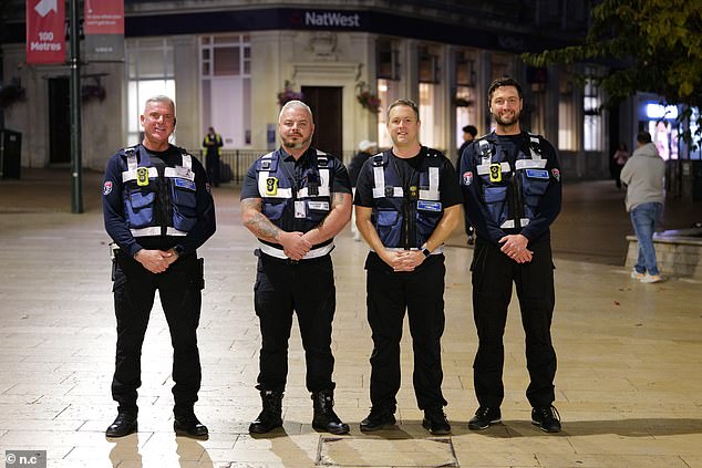 In fact, existing frustration over the state of the town has already even led to a so-called 'vigilante' group called the Safeguard Force (pictured) setting up to patrol the streets at night. They are led by Gary Bartlett (left)