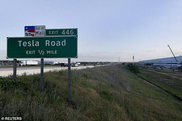 The star of his Lone Star State takeover is Giga Texas (pictured), Tesla's 2,500-acre factory complex, located in Austin