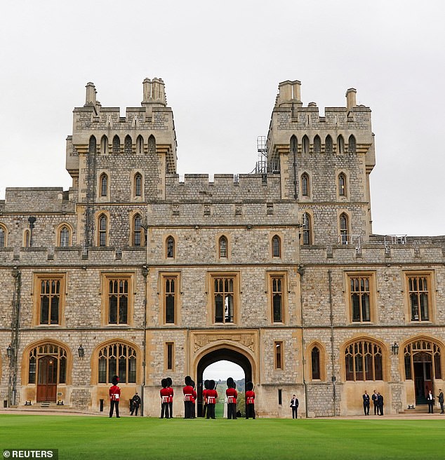 Fawcett was smuggled into the royal apartments in Windsor (pictured) through a rarely used side entrance