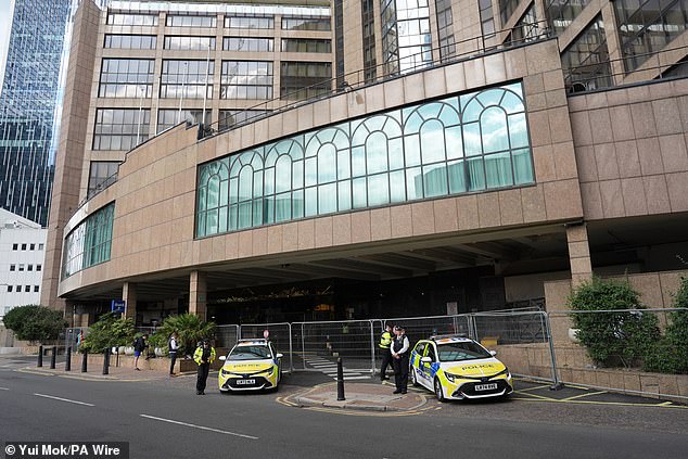 Firefighters rushed to the Britannia in Canary Wharf on Sunday afternoon after reports of a blaze