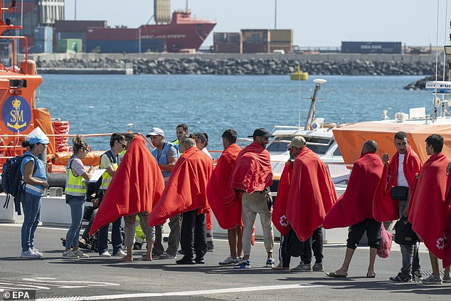 Several migrants arrive in Spain after a boat carrying 30 people was rescued. The country has been struggling with an influx of migrants arriving in small boats