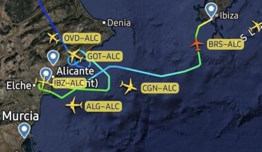 Flights heading towards some of Spain 's major airports have been diverted as a result of Storm Alice