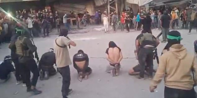 Footage has emerged that shows Palestinians being killed in a public execution by Hamas fighters - who are supposed to be disarming as part of Trump's Gaza peace deal