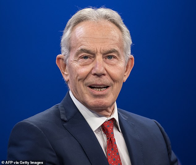 Sir Tony Blair (above) has put himself at odds with Sir Keir Starmer by arguing that boat migrants should not be allowed to claim asylum