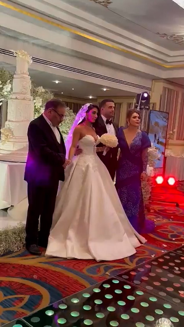 Footage circulating on social media shows Ali Shamkhani, a top advisor to Iran's supreme leader, escorting his daughter, Fatemeh, into a wedding hall at Tehran’s luxury Espinas Palace Hotel