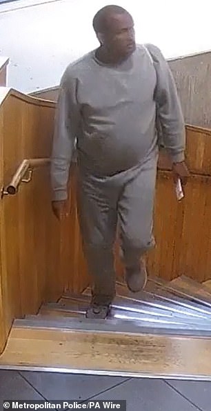 FRIDAY EVENING: Asylum seeker Kebatu was seen walking around a library in Dalston after travelling to London