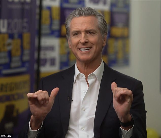 It comes as Newsom admitted early Sunday that he has ambitions of running for president