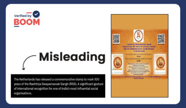 No, Netherlands Govt Didn’t Issue Stamp For RSS Centenary Celebrations