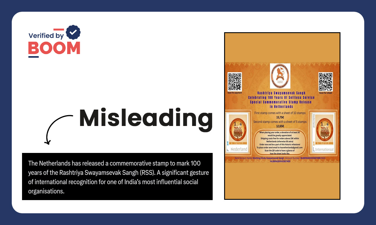 No, Netherlands Govt Didn’t Issue Stamp For RSS Centenary Celebrations