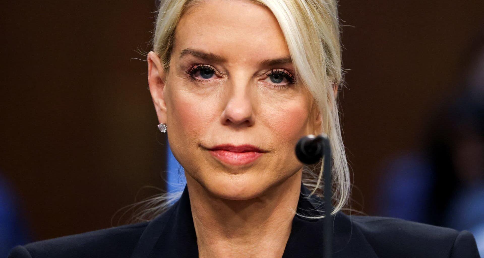 Pam Bondi stonewalls question about Trump mentions in Epstein files