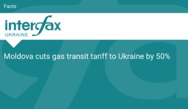 Moldova cuts gas transit tariff to Ukraine by 50%