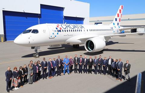 Croatia first A220-100-c-Croatia Airlines