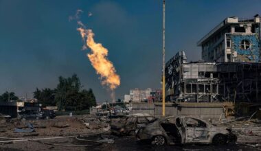 Russia targets Ukraine's gas facilities in biggest attack of the war, officials say