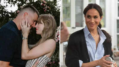Meghan Markle reportedly feels overshadowed by Taylor Swift and Travis Kelce's engagement, fearing it will eclipse her own ventures.  The Duchess is said to be anxious about not being invited to the highly anticipated wedding, viewing it as a crucial social event for her public image.  This comes as Swift's engagement news overshadowed Markle's Netflix docuseries and lifestyle brand launch. “She’s desperate”: Meghan Markle reportedly anxious about missing an invite to Taylor Swift and Travis Kelce’s star-studded wedding