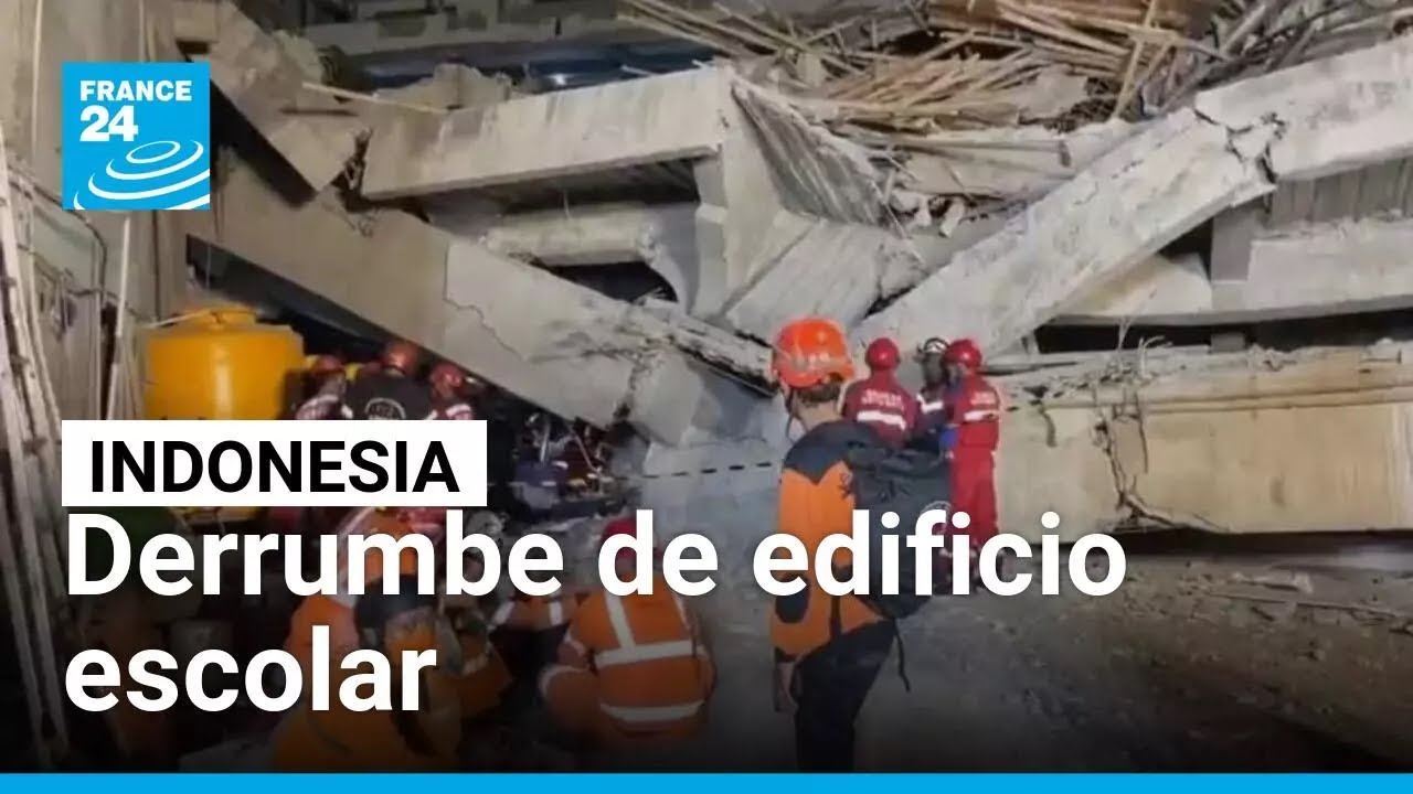 Indonesia: derrumbe de edificio escolar deja varios muertos y decenas de desaparecidos en Java