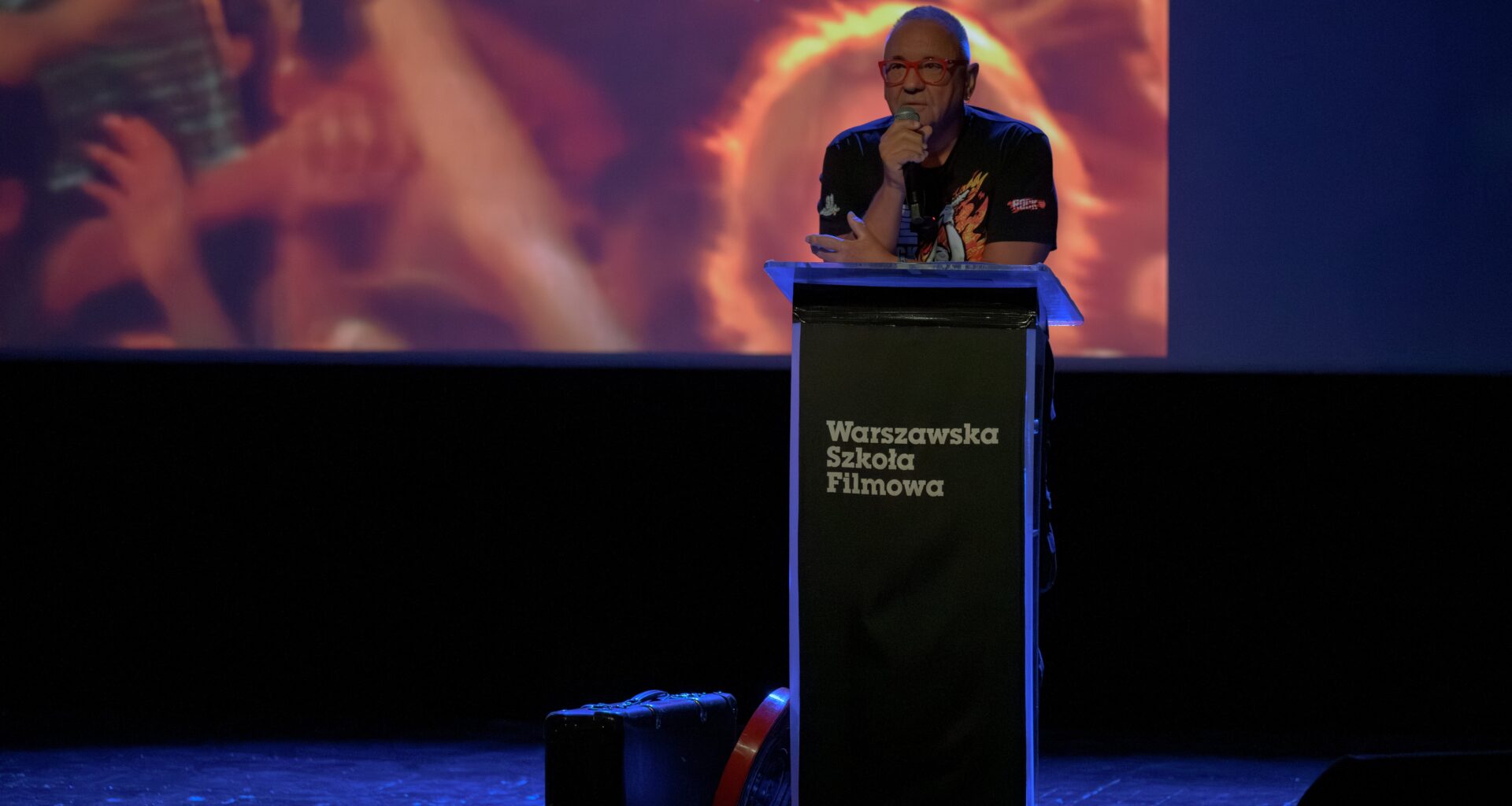 Jurek Owsiak na inauguracji roku akademickiego w Warszawskiej Szkole Filmowej, fot. Łukasz Widziszowski