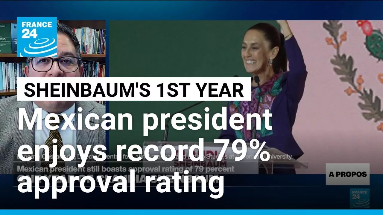 Mexico's Sheinbaum sees record approval rating as she celebrates one year in office • FRANCE 24