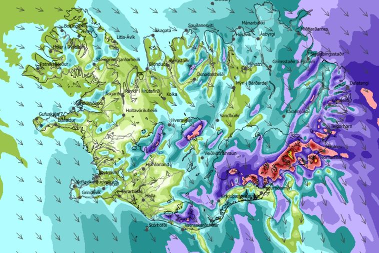 Low-pressure system Amy nears Iceland