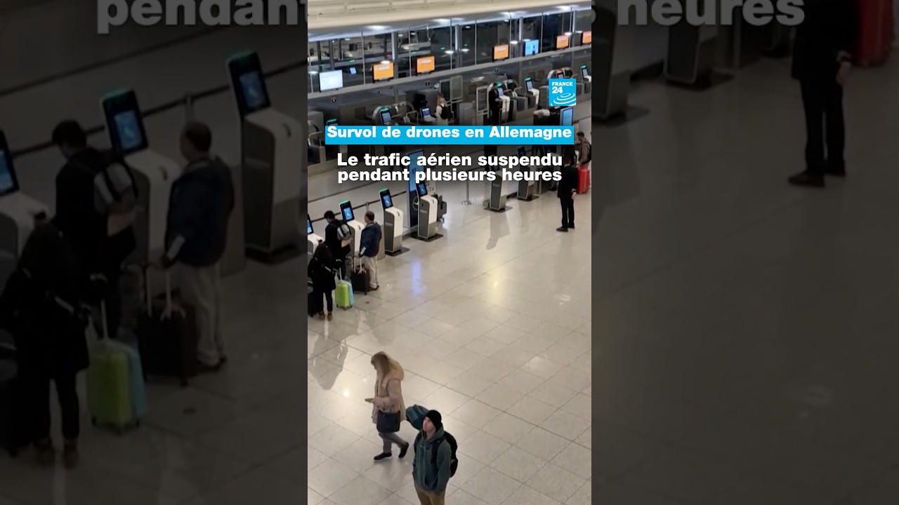 Survol de drones en Allemagne : le trafic aérien arrêté plusieurs heures à Munich • FRANCE 24