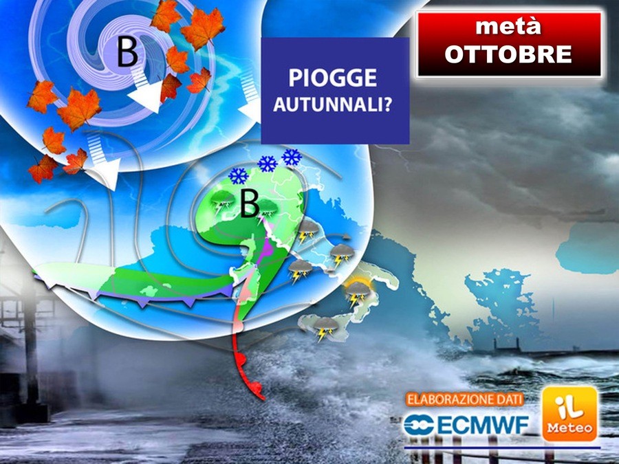 Ciclone in arrivo entro metà ottobre, ecco le grandi piogge autunnali