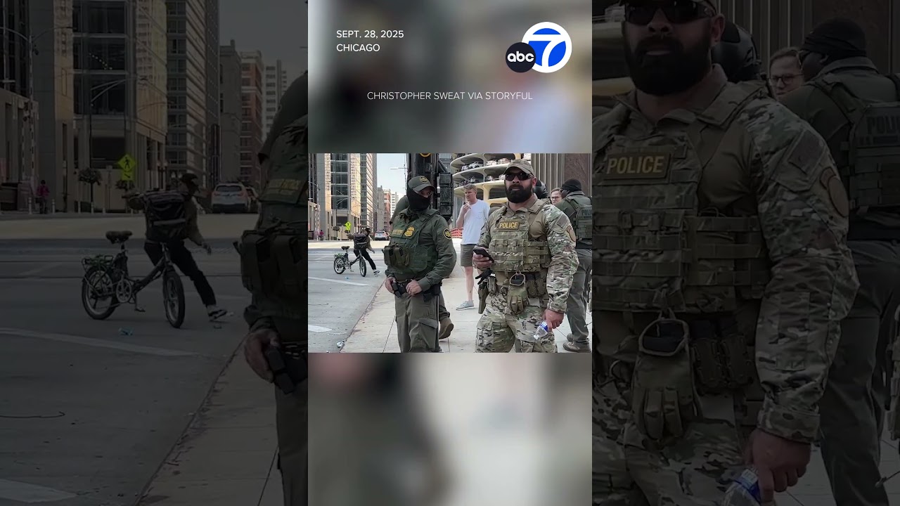 Border Patrol agents chase after cyclist after he claims he's 'not a US citizen' in downtown Chicago